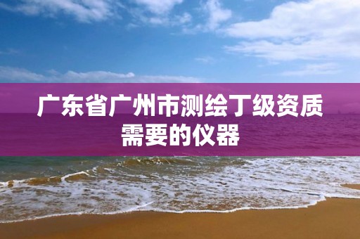 广东省广州市测绘丁级资质需要的仪器