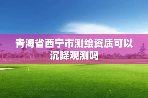 青海省西宁市测绘资质可以沉降观测吗