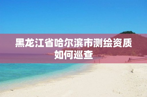 黑龙江省哈尔滨市测绘资质如何巡查