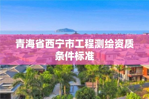 青海省西宁市工程测绘资质条件标准