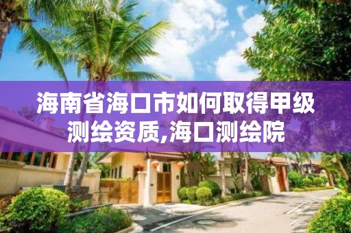 海南省海口市如何取得甲级测绘资质,海口测绘院