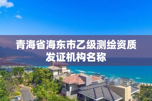 青海省海东市乙级测绘资质发证机构名称