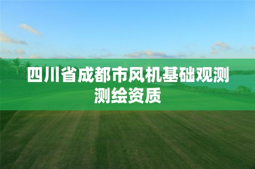 四川省成都市风机基础观测测绘资质