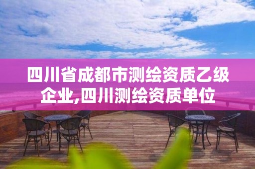 四川省成都市测绘资质乙级企业,四川测绘资质单位