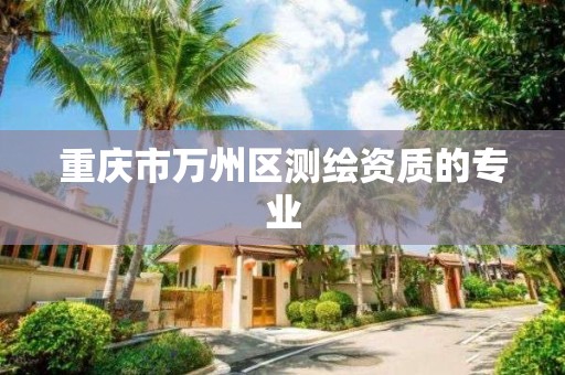 重庆市万州区测绘资质的专业