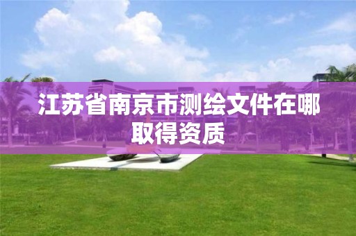 江苏省南京市测绘文件在哪取得资质