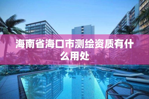 海南省海口市测绘资质有什么用处