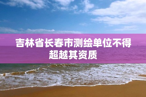 吉林省长春市测绘单位不得超越其资质