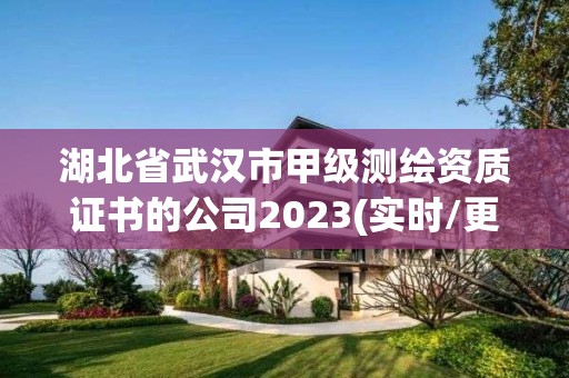 湖北省武汉市甲级测绘资质证书的公司2023(实时/更新中)