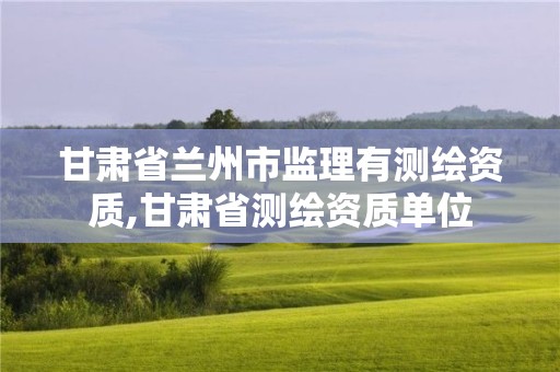 甘肃省兰州市监理有测绘资质,甘肃省测绘资质单位