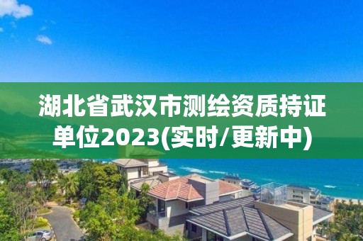 湖北省武汉市测绘资质持证单位2023(实时/更新中)