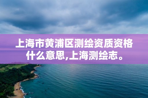 上海市黄浦区测绘资质资格什么意思,上海测绘志。