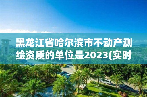 黑龙江省哈尔滨市不动产测绘资质的单位是2023(实时/更新中)