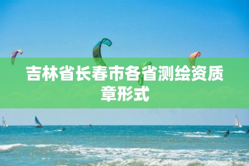 吉林省长春市各省测绘资质章形式