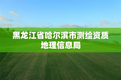 黑龙江省哈尔滨市测绘资质地理信息局