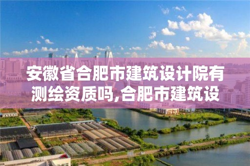 安徽省合肥市建筑设计院有测绘资质吗,合肥市建筑设计院有限公司