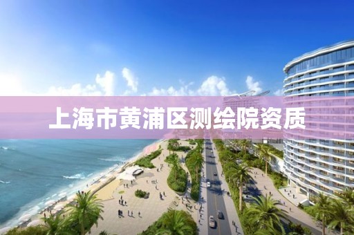 上海市黄浦区测绘院资质