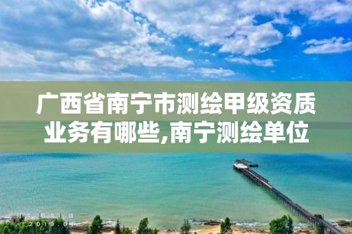 广西省南宁市测绘甲级资质业务有哪些,南宁测绘单位