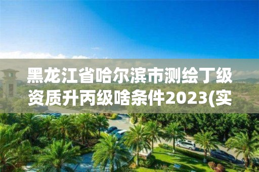 黑龙江省哈尔滨市测绘丁级资质升丙级啥条件2023(实时/更新中)