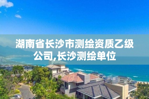 湖南省长沙市测绘资质乙级公司,长沙测绘单位