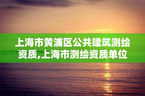 上海市黄浦区公共建筑测绘资质,上海市测绘资质单位名单。