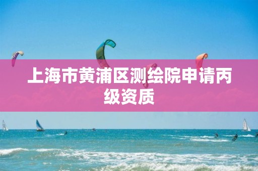 上海市黄浦区测绘院申请丙级资质