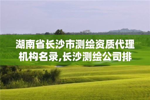 湖南省长沙市测绘资质代理机构名录,长沙测绘公司排名。