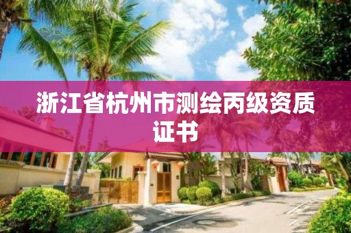 浙江省杭州市测绘丙级资质证书