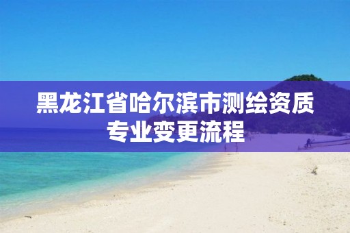 黑龙江省哈尔滨市测绘资质专业变更流程