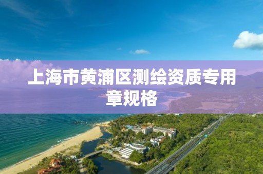 上海市黄浦区测绘资质专用章规格