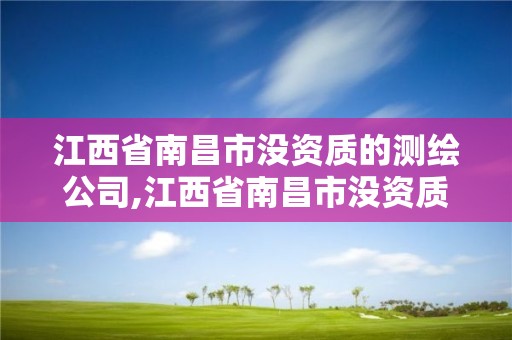 江西省南昌市没资质的测绘公司,江西省南昌市没资质的测绘公司有哪些