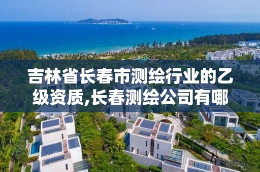 吉林省长春市测绘行业的乙级资质,长春测绘公司有哪些