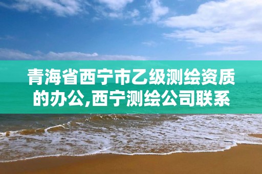 青海省西宁市乙级测绘资质的办公,西宁测绘公司联系方式