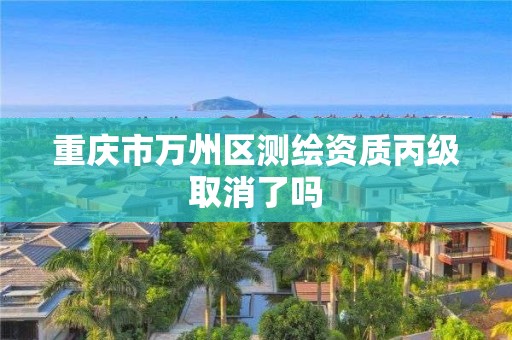 重庆市万州区测绘资质丙级取消了吗