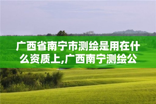 广西省南宁市测绘是用在什么资质上,广西南宁测绘公司排名。