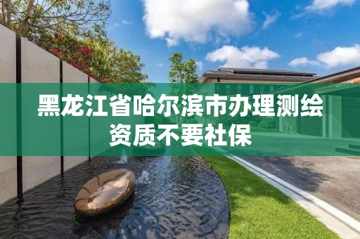 黑龙江省哈尔滨市办理测绘资质不要社保