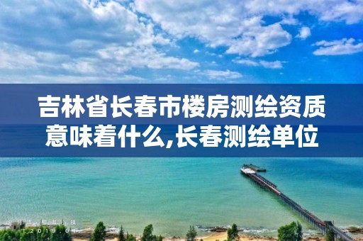 吉林省长春市楼房测绘资质意味着什么,长春测绘单位。