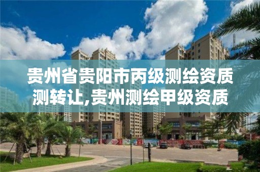 贵州省贵阳市丙级测绘资质测转让,贵州测绘甲级资质单位