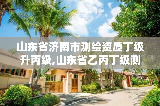 山东省济南市测绘资质丁级升丙级,山东省乙丙丁级测绘资质专业标准