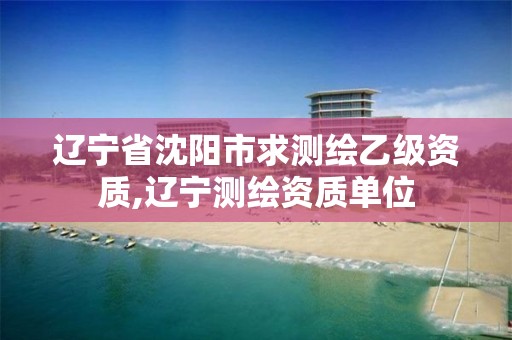 辽宁省沈阳市求测绘乙级资质,辽宁测绘资质单位