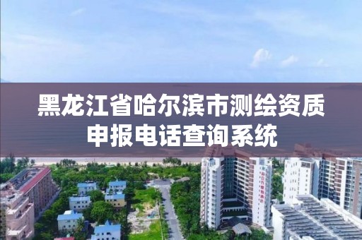 黑龙江省哈尔滨市测绘资质申报电话查询系统