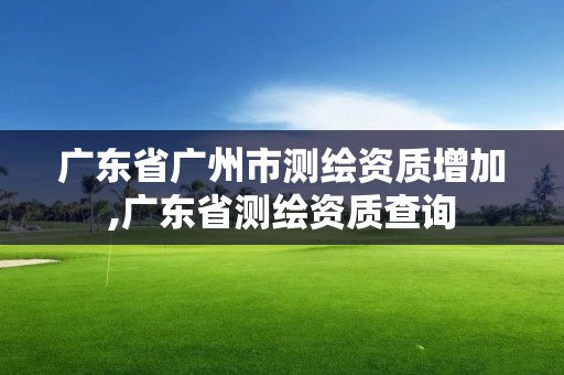 广东省广州市测绘资质增加,广东省测绘资质查询