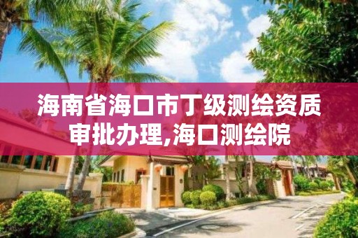 海南省海口市丁级测绘资质审批办理,海口测绘院