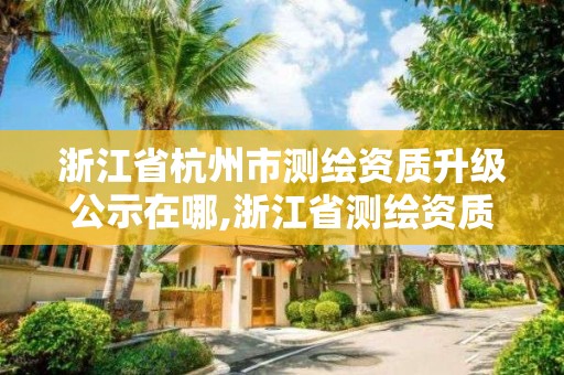 浙江省杭州市测绘资质升级公示在哪,浙江省测绘资质延期公告