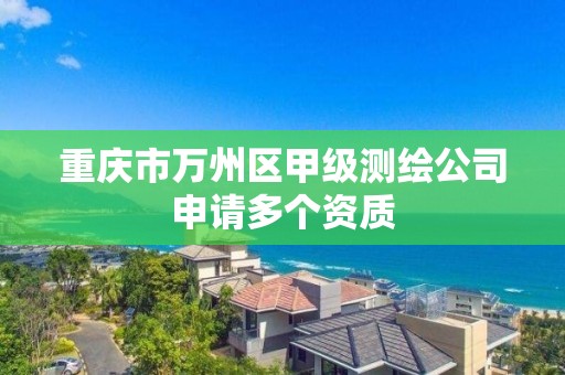 重庆市万州区甲级测绘公司申请多个资质