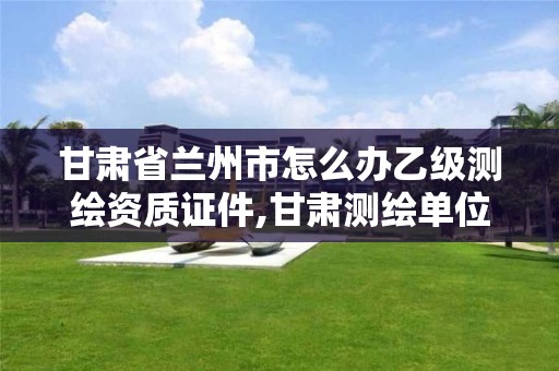 甘肃省兰州市怎么办乙级测绘资质证件,甘肃测绘单位。