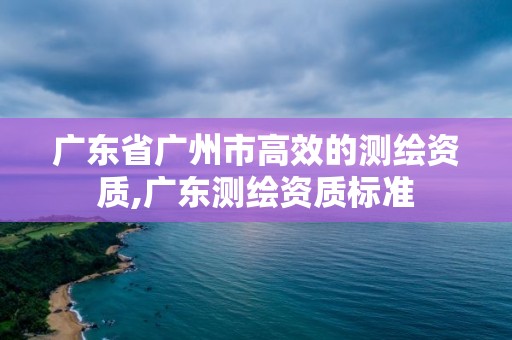 广东省广州市高效的测绘资质,广东测绘资质标准