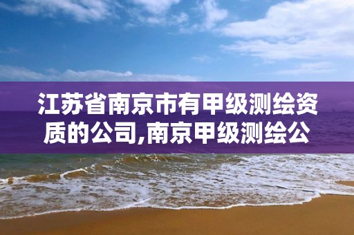 江苏省南京市有甲级测绘资质的公司,南京甲级测绘公司排名。