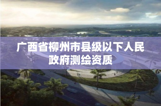 广西省柳州市县级以下人民政府测绘资质