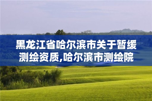 黑龙江省哈尔滨市关于暂缓测绘资质,哈尔滨市测绘院